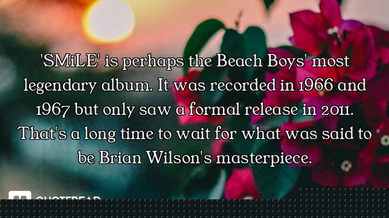 'SMiLE' is perhaps the Beach Boys' most legendary album. It was recorded in 1966 and 1967 but only s...