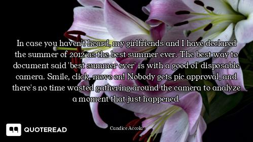 In case you haven't heard, my girlfriends and I have declared the summer of 2012 as the best summer...