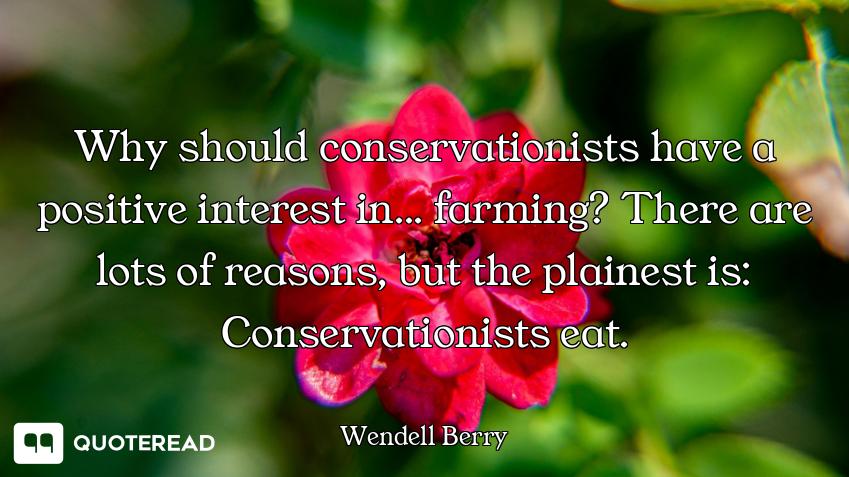 Why should conservationists have a positive interest in... farming? There are lots of reasons, but t...