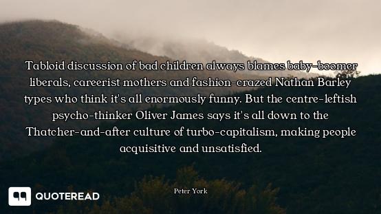 Tabloid discussion of bad children always blames baby-boomer liberals, careerist mothers and fashion...