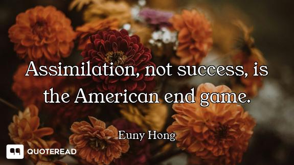 Assimilation, not success, is the American end game.