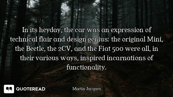 In its heyday, the car was an expression of technical flair and design genius: the original Mini, th...