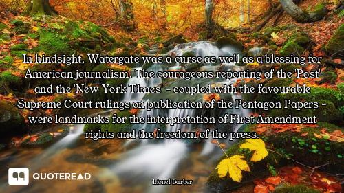 In hindsight, Watergate was a curse as well as a blessing for American journalism. The courageous re...