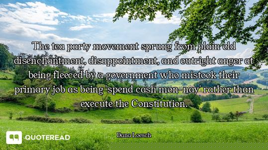 The tea party movement sprung from plain old disenchantment, disappointment, and outright anger at b...