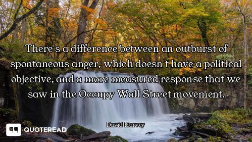 There's a difference between an outburst of spontaneous anger, which doesn't have a political object...