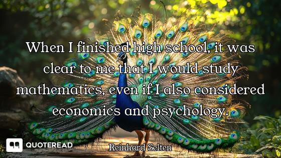 When I finished high school, it was clear to me that I would study mathematics, even if I also consi...