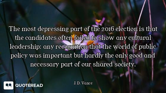 The most depressing part of the 2016 election is that the candidates often failed to show any cultur...