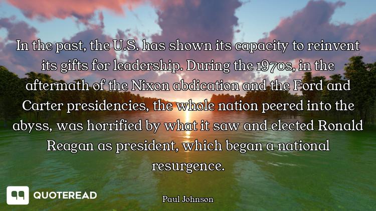 In the past, the U.S. has shown its capacity to reinvent its gifts for leadership. During the 1970s,...