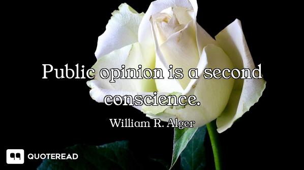 Public opinion is a second conscience.