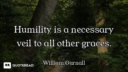 Humility is a necessary veil to all other graces.