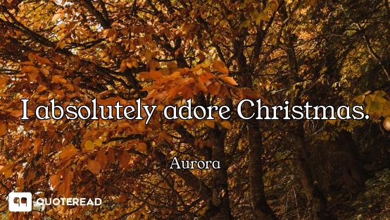 I absolutely adore Christmas.