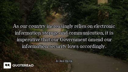 As our country increasingly relies on electronic information storage and communication, it is impera...