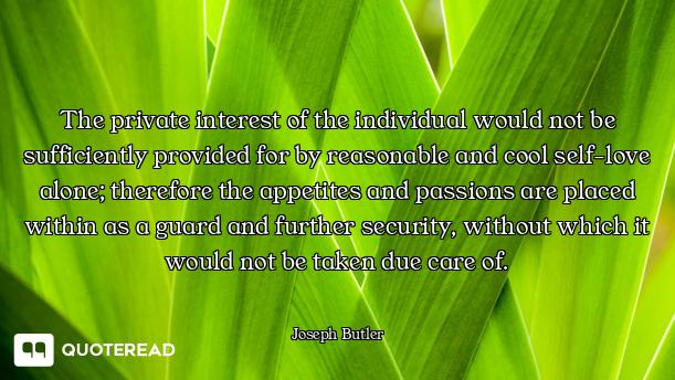 The private interest of the individual would not be sufficiently provided for by reasonable and cool...