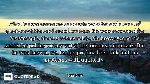 Alex Dumas was a consummate warrior and a man of great conviction and moral courage. He was renowned...