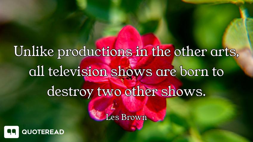 Unlike productions in the other arts, all television shows are born to destroy two other shows.