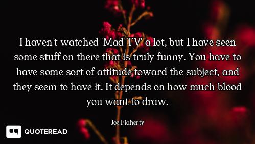 I haven't watched 'Mad TV' a lot, but I have seen some stuff on there that is truly funny. You have...